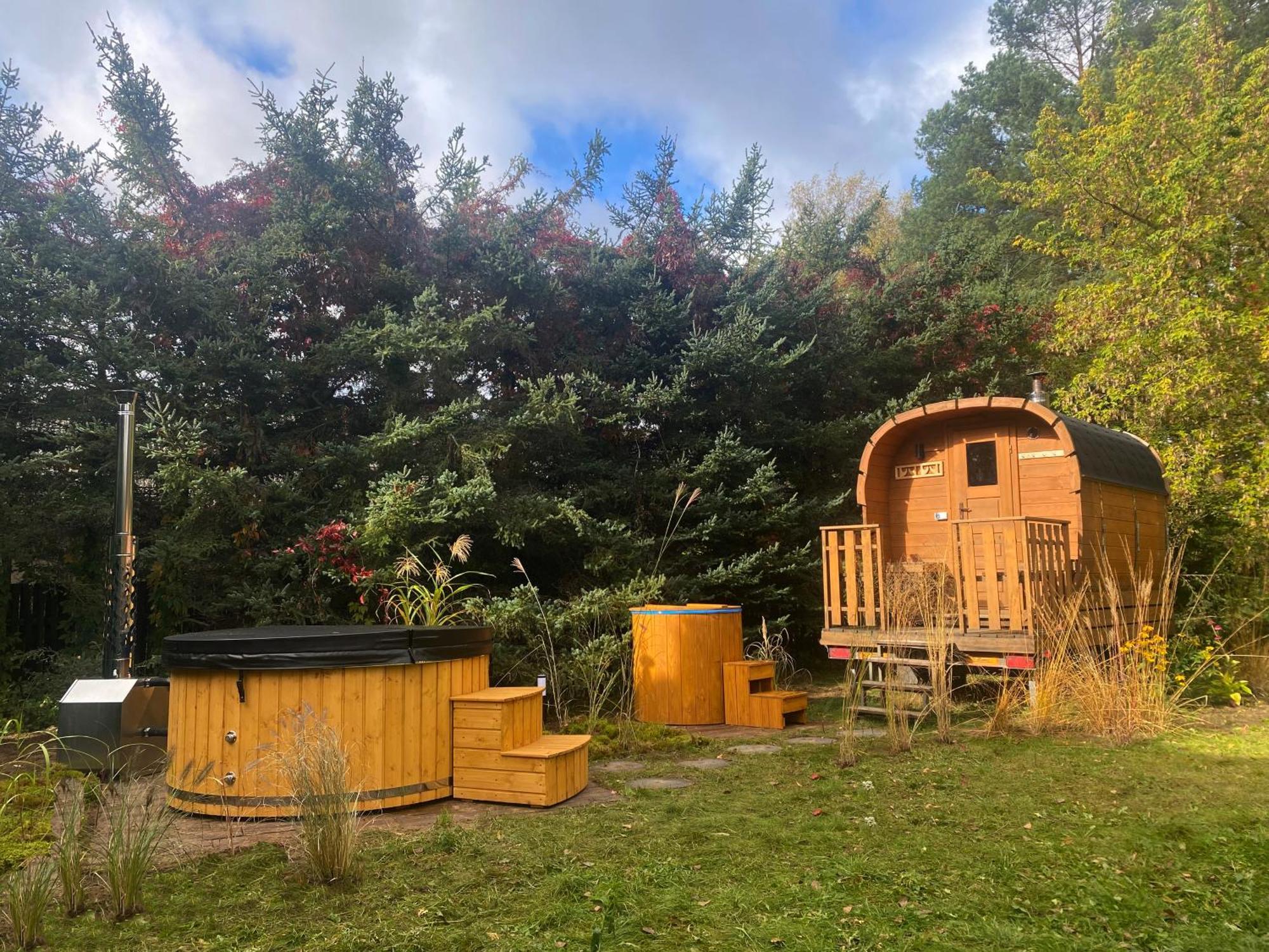 Szeroki Bor Oaza W Puszczy Z Sauna, Bania I Jacuzzi Exteriör bild